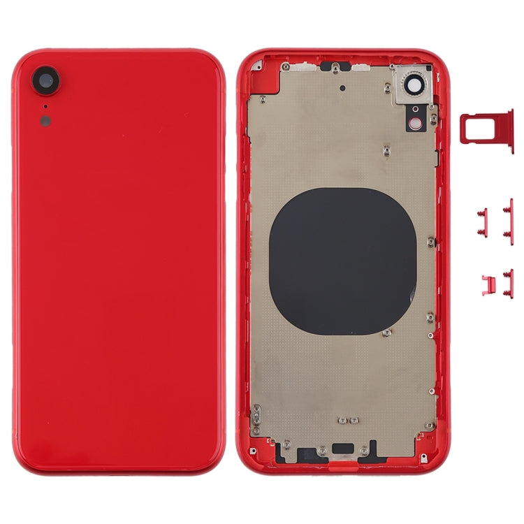 Coque arrière avec objectif d'appareil photo, plateau pour carte SIM et touches latérales pour iPhone XR (avec touches latérales)