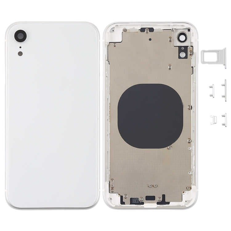Coque arrière avec objectif d'appareil photo, plateau pour carte SIM et touches latérales pour iPhone XR (avec touches latérales)