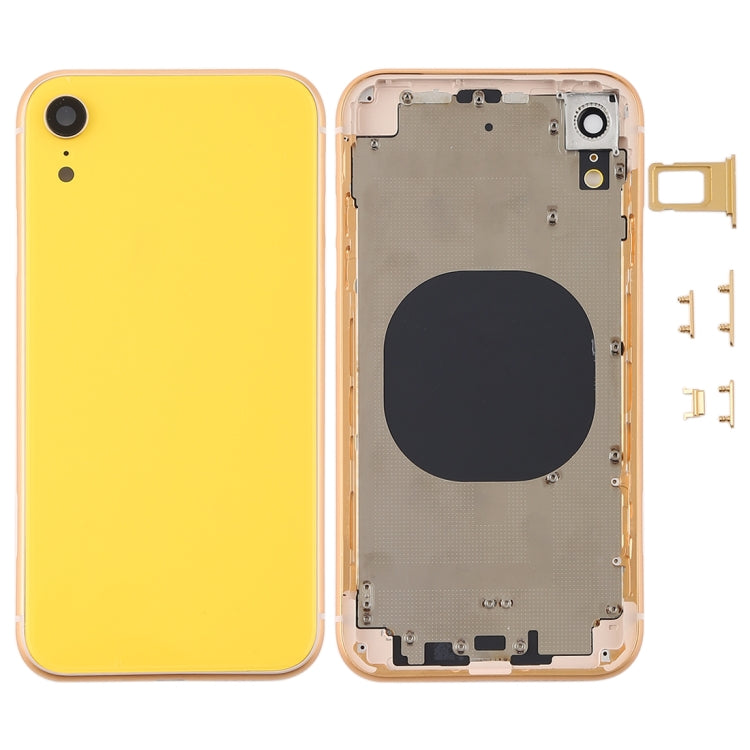 Coque arrière avec objectif d'appareil photo, plateau pour carte SIM et touches latérales pour iPhone XR (avec touches latérales)