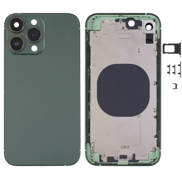 Frosted Frame Back Housing Cover with Appearance Imitation of iP13 Pro for iPhone XR, for iPhone XR(Frosted Steel Material,Green)