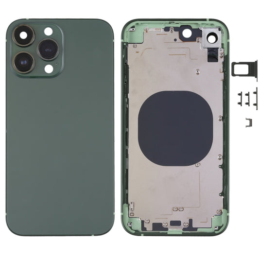 Frosted Frame Back Housing Cover with Appearance Imitation of iP13 Pro for iPhone XR, for iPhone XR(Frosted Steel Material,Green)
