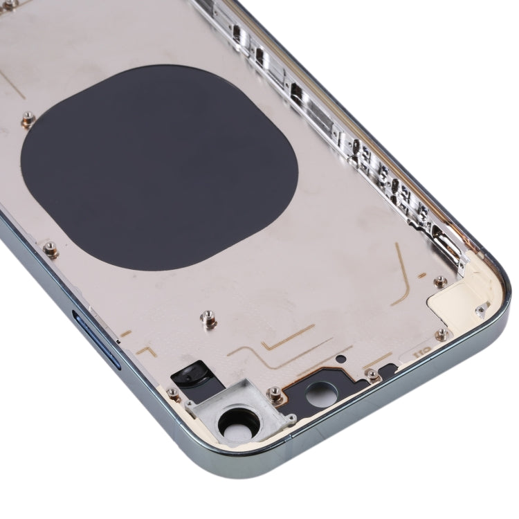 Electroplated Frame Back Housing Cover with Appearance Imitation of iP13 Pro for iPhone XR, for iPhone XR(Electroplated Frame ,Green)