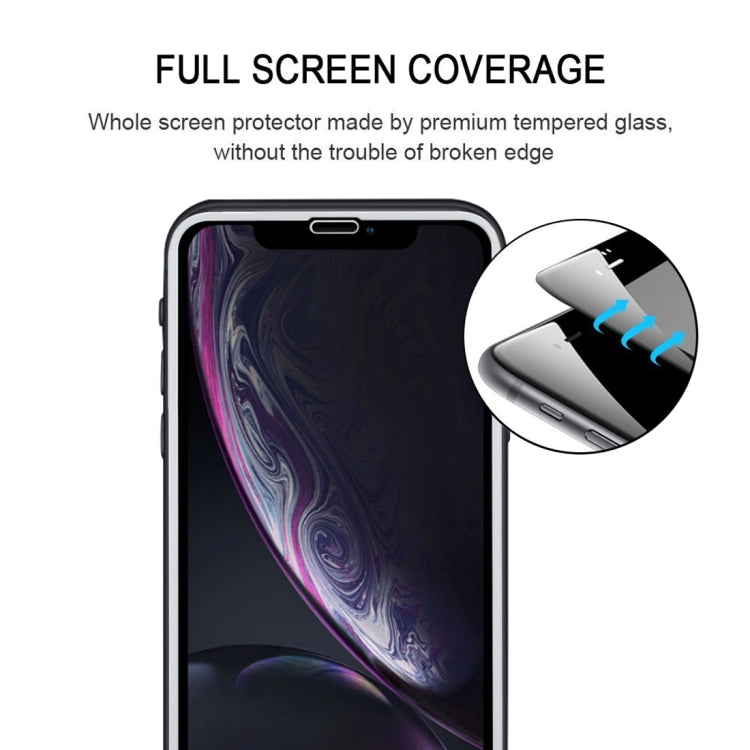 For iPhone 11 / XR 9H 2.5D Ultrathin Silk-screen Carbon Fiber Full Screen Protector Film, For XR