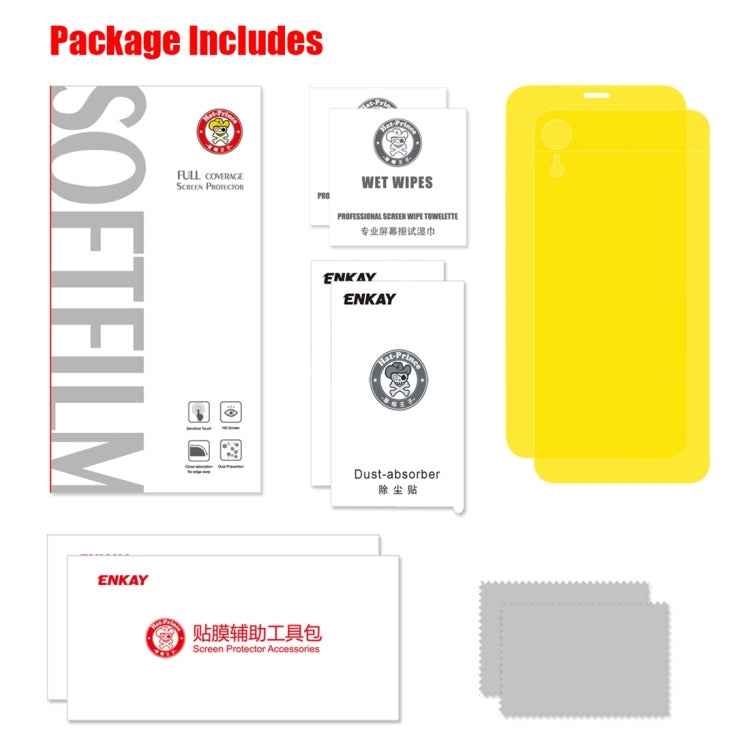 ENKAY Hat-Prince 3D Explosion-proof Hydrogel Film Front + Back Full Screen Protector for iPhone XR