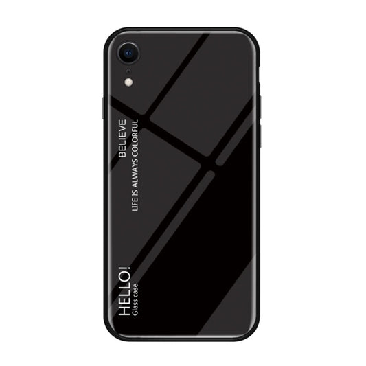 For iPhone XR Gradient Color Glass Case