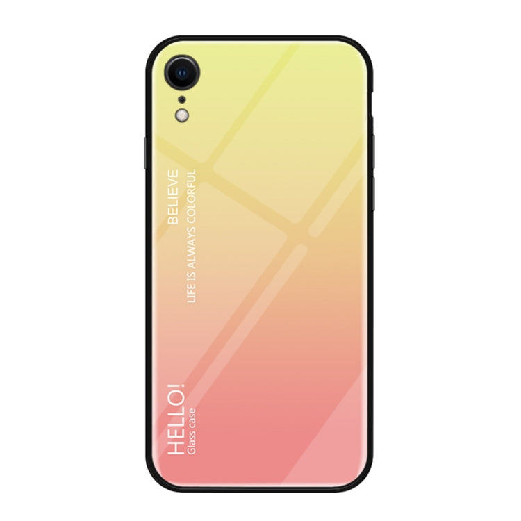 For iPhone XR Gradient Color Glass Case, iPhone XR