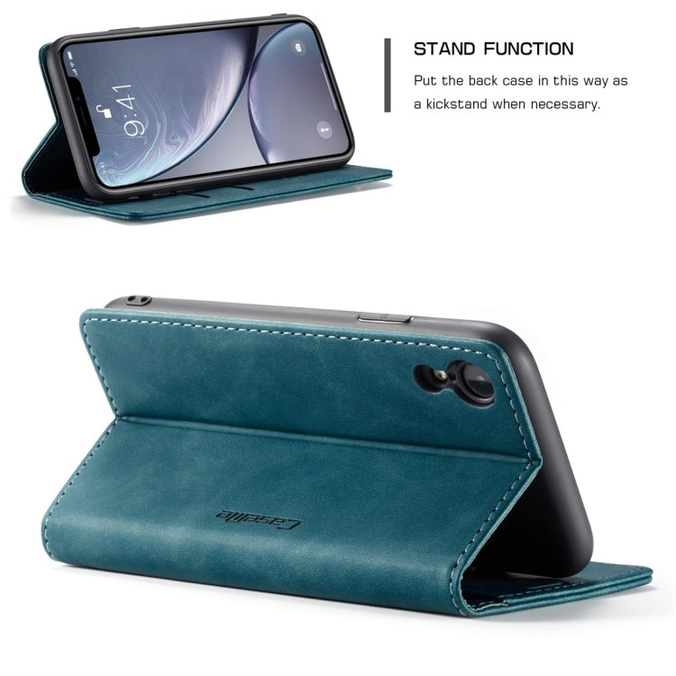For iPhone XR CaseMe-013 Multifunctional Retro Frosted Horizontal Flip Leather Case with Card Slot & Holder & Wallet