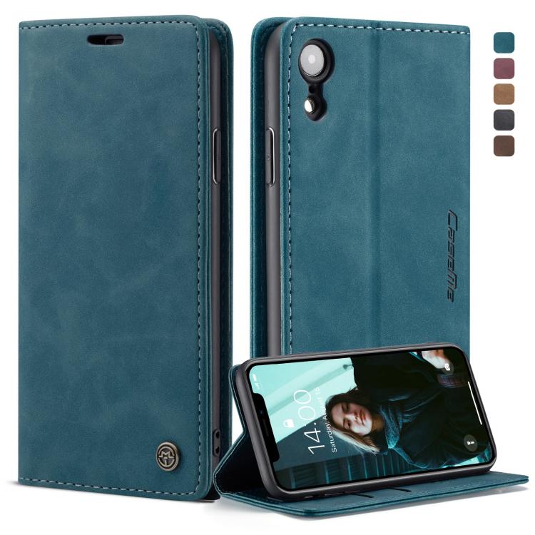 For iPhone XR CaseMe-013 Multifunctional Retro Frosted Horizontal Flip Leather Case with Card Slot & Holder & Wallet