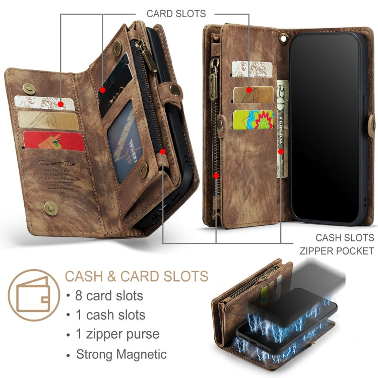 For iPhone XR CaseMe Detachable Multifunctional Horizontal Flip Leather Case with Card Slot & Holder & Zipper Wallet & Photo Frame