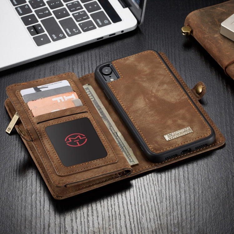 For iPhone XR CaseMe Detachable Multifunctional Horizontal Flip Leather Case with Card Slot & Holder & Zipper Wallet & Photo Frame