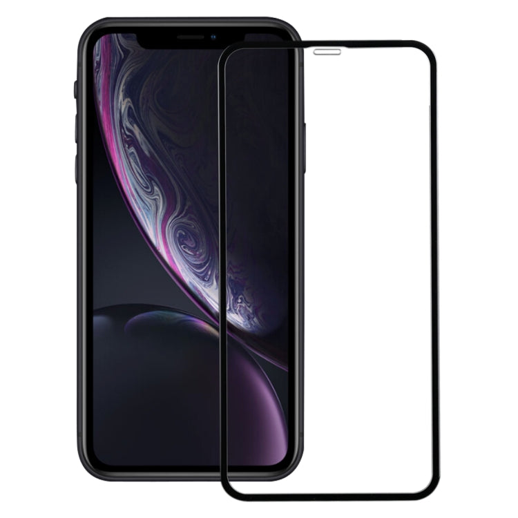 For iPhone 11 / XR Carbon Fiber Soft Edges Tempered Glass Film, For iPhone XR