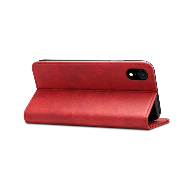 For iPhone XR Suteni Calf Texture Horizontal Flip Leather Case with Holder & Card Slots & Wallet