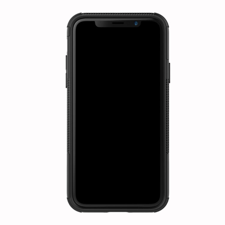 For iPhone XR Tire Texture TPU+PC Shockproof Case with Holder