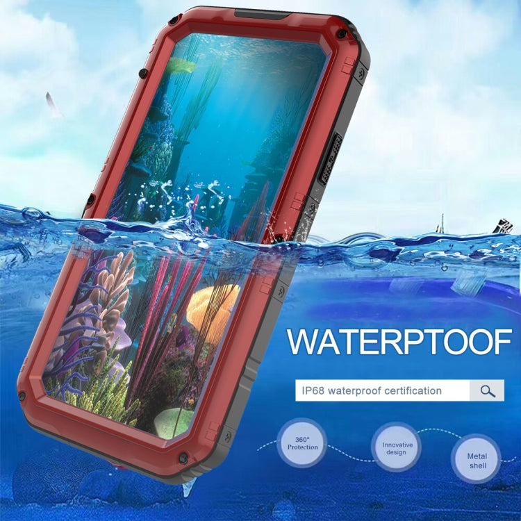 For iPhone XR Waterproof Dustproof Shockproof Zinc Alloy + Silicone Case, iPhone XR