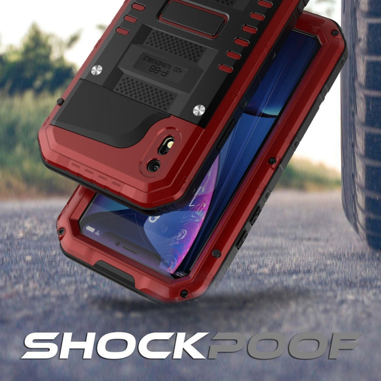 For iPhone XR Waterproof Dustproof Shockproof Zinc Alloy + Silicone Case, iPhone XR