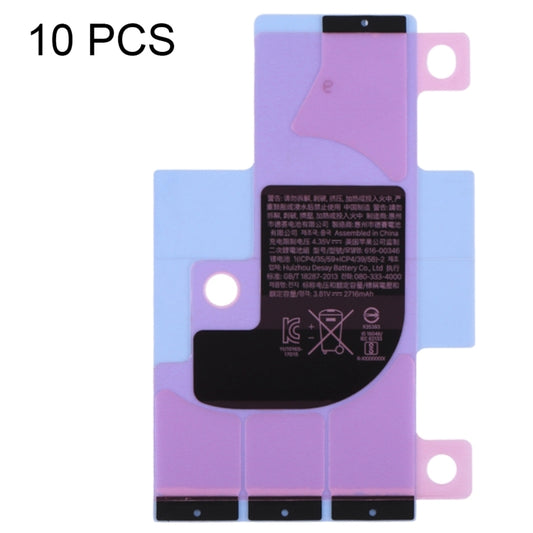 10 PCS Battery Adhesive Tape Stickers for iPhone XR, For iPhone XR - BSPART