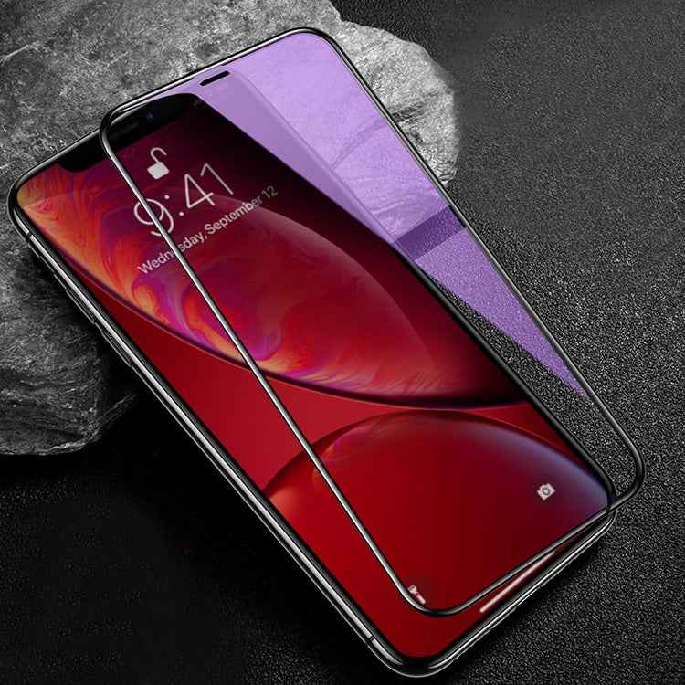 For iPhone 11 / XR mocolo 0.33mm 9H 3D Round Edge Anti Blue-ray Tempered Glass Film