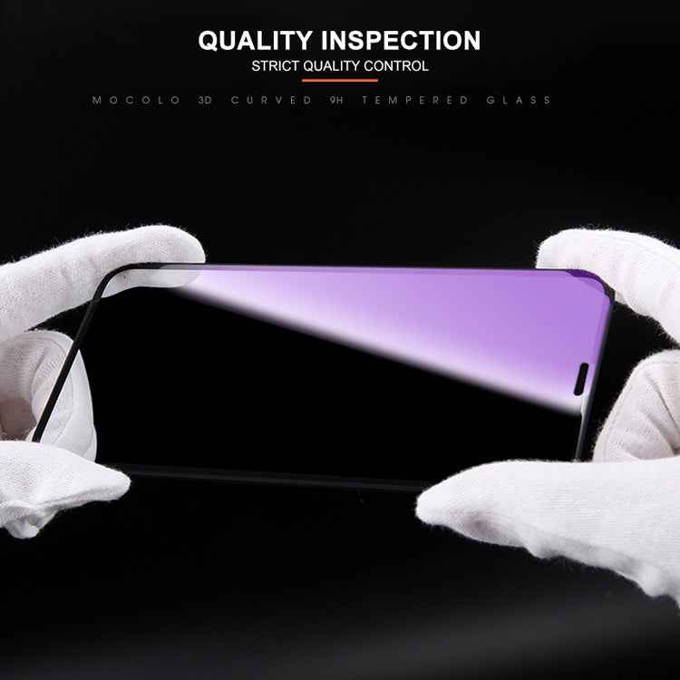 For iPhone 11 / XR mocolo 0.33mm 9H 3D Round Edge Anti Blue-ray Tempered Glass Film