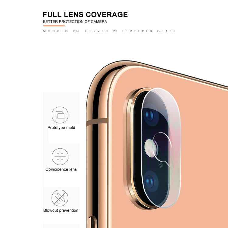 For iPhone XR mocolo 0.15mm 9H 2.5D Round Edge Rear Camera Lens Tempered Glass Film