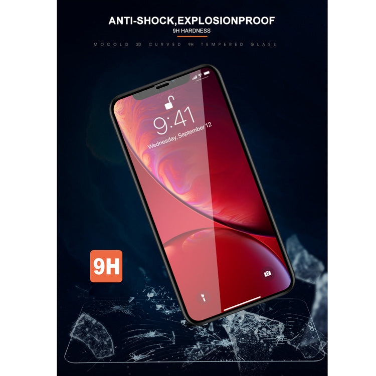 For iPhone 11 / XR mocolo 0.33mm 9H 3D Round Edge Tempered Glass Film