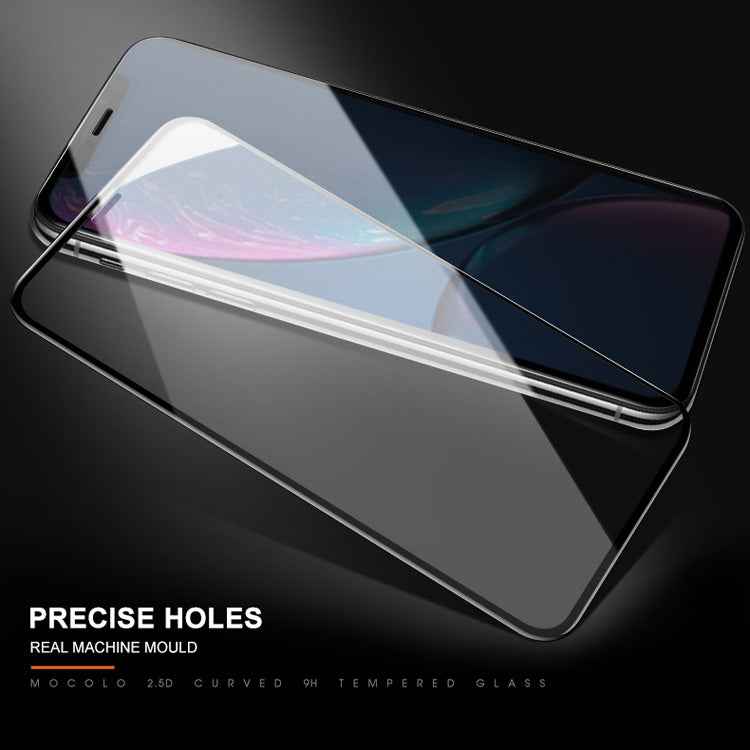 For iPhone 11 / XR mocolo 0.33mm 9H 2.5D Silk Print Tempered Glass Film
