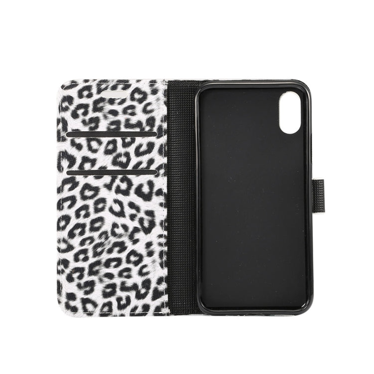 For iPhone XS Leopard Pattern Horizontal Flip Leather Case with Holder & Card Slots, For XS