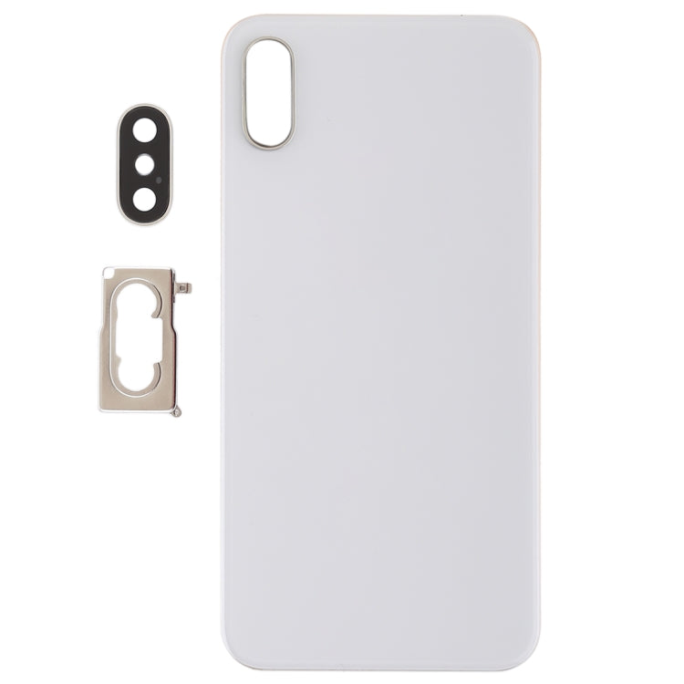 Battery Back Cover with Back Camera Bezel & Lens & Adhesive  for iPhone XS, For iPhone XS (Camera Lens+Adhesive), For iPhone XS with Camera Lens