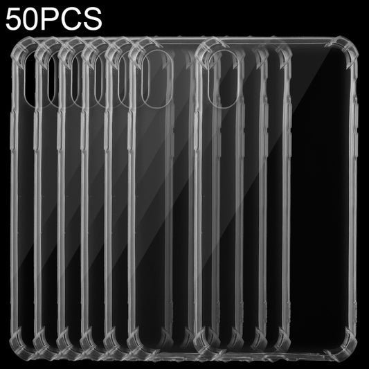 For iPhone XS 50pcs Ultrathin Transparent TPU Soft Protective Case