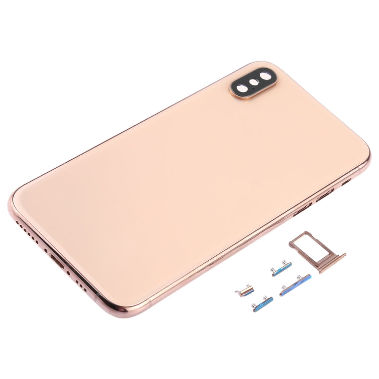 Back Cover with Camera Lens & SIM Card Tray & Side Keys for iPhone XS, For iPhone XS (Camera Lens+Side Keys), For iPhone XS with Side keys, For iPhone XS with Card Tray - BSPART