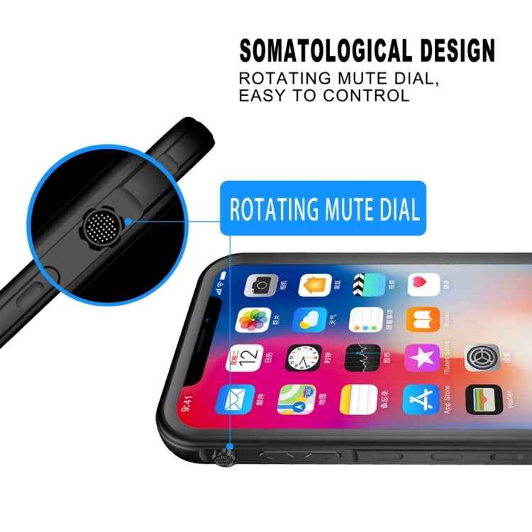 For iPhone X / XS 2m Waterproof Snowproof 2m Shockproof Dustproof PC+Silicone Case