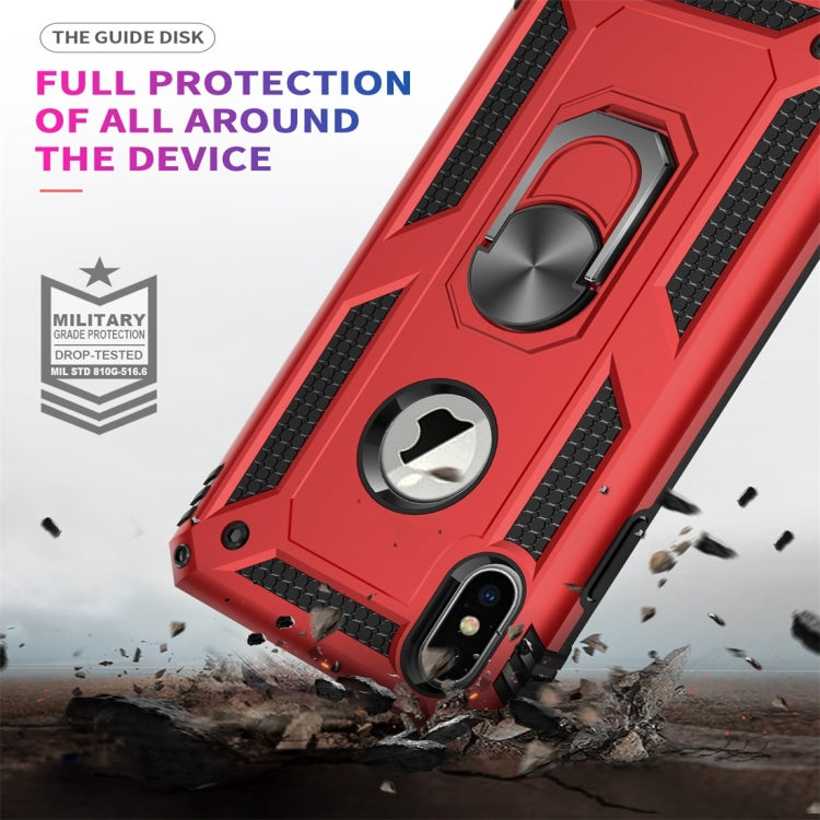 For iPhone X / XS Sergeant Armor Shockproof TPU + PC Protective Case with 360 Degree Rotation Holder