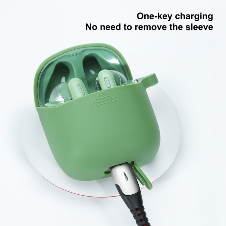 Wireless Earphones Pure Color Silicone Anti-fall Protective Case For JBL TUNE 220TWS