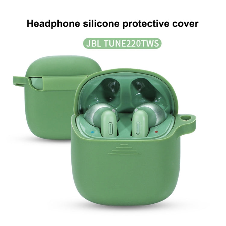 Wireless Earphones Pure Color Silicone Anti-fall Protective Case For JBL TUNE 220TWS