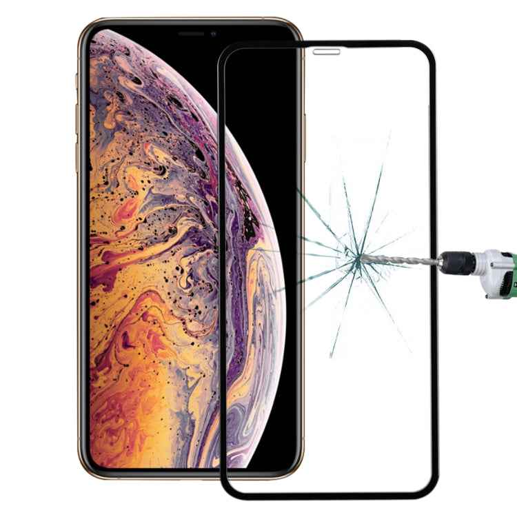 For iPhone X & XS 50pcs Full Screen Carbon Fiber Soft Edges Tempered Glass Film