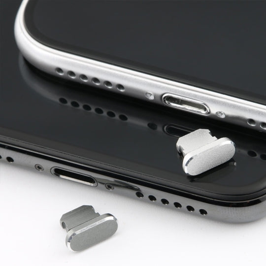 2pcs Universal 8 Pin Charging Port Metal Anti-Dust Plug for iPhone