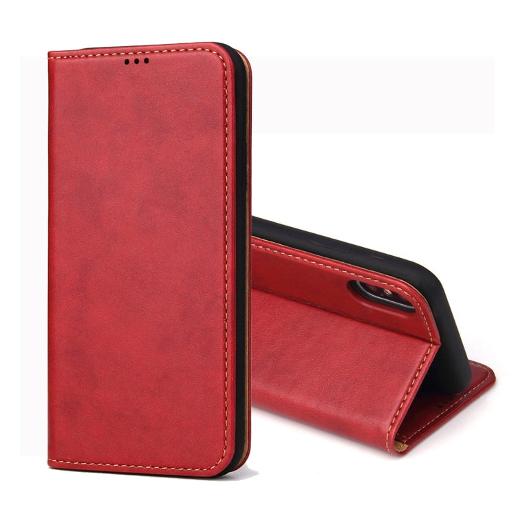 For iPhone X / XS Dermis Texture PU Horizontal Flip Leather Case with Holder & Card Slots & Wallet, For iPhone X / XS