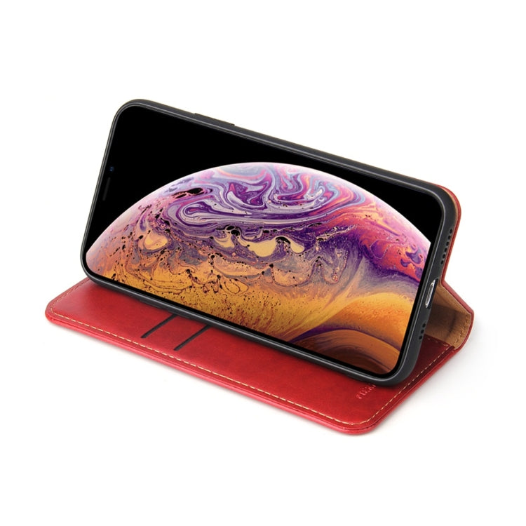 For iPhone X / XS Dermis Texture PU Horizontal Flip Leather Case with Holder & Card Slots & Wallet