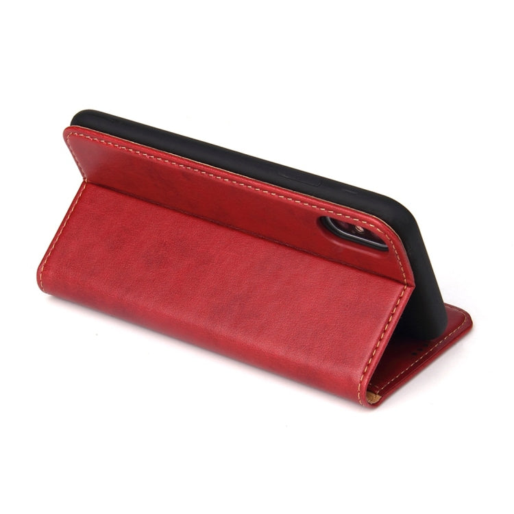 For iPhone X / XS Dermis Texture PU Horizontal Flip Leather Case with Holder & Card Slots & Wallet
