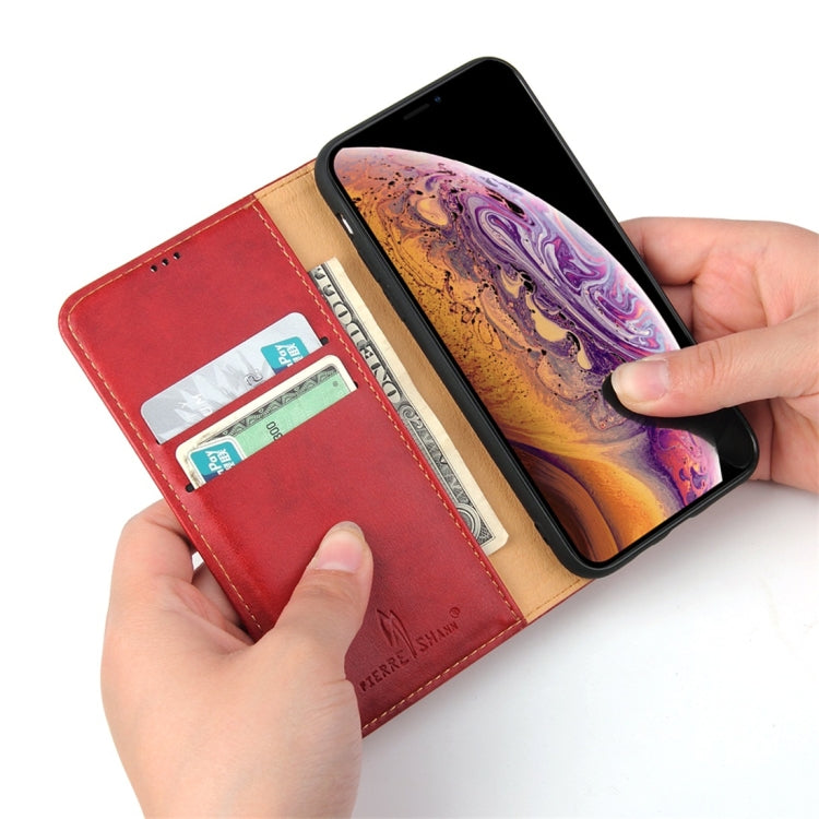 For iPhone X / XS Dermis Texture PU Horizontal Flip Leather Case with Holder & Card Slots & Wallet