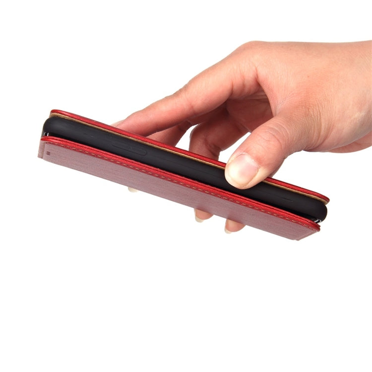 For iPhone X / XS Dermis Texture PU Horizontal Flip Leather Case with Holder & Card Slots & Wallet