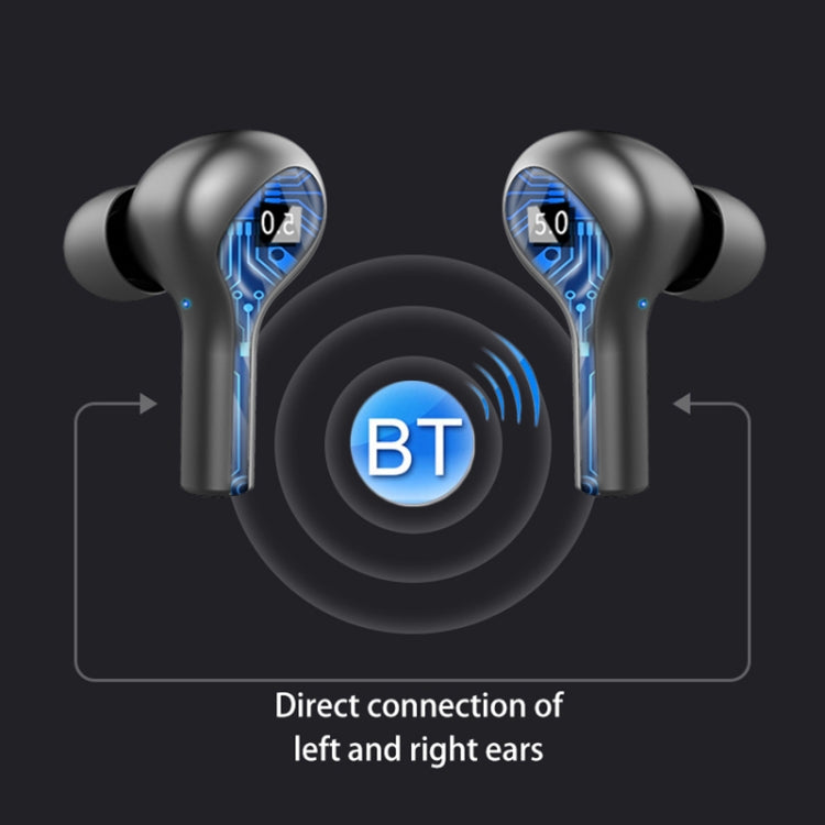 278 TWS External Noise Cancelling Touch Bluetooth Earphone with Charging Box, Support LED Power Digital Display & Breathing Lights & Call & Voice Assistant, 278 Black, 278 White