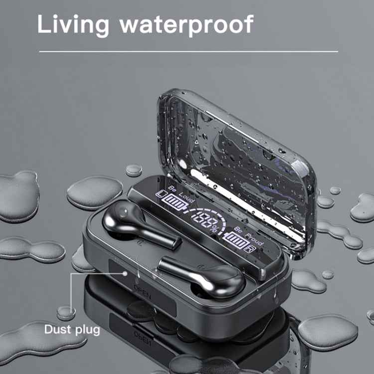 278 TWS External Noise Cancelling Touch Bluetooth Earphone with Charging Box, Support LED Power Digital Display & Breathing Lights & Call & Voice Assistant