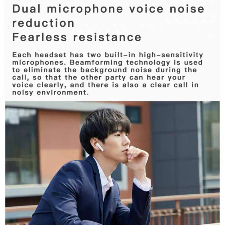 AIR2S TWS Dual Microphone Voice Noise Cancelling Touch Bluetooth Earphone with Charging Box, Support Light Display & Call & Voice Assistant & NFC, AIR2S Black, AIR2S White