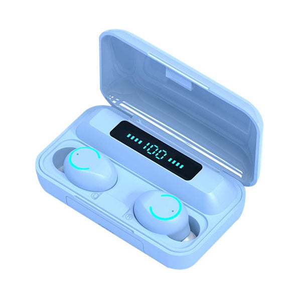 F9-9 TWS CVC8.0 Noise Cancelling Bluetooth Earphone with Charging Box, Support Touch Lighting Effect & Three-screen LED Power Display & Power Bank & Mobile Phone Holder & HD Call & Voice Assistant