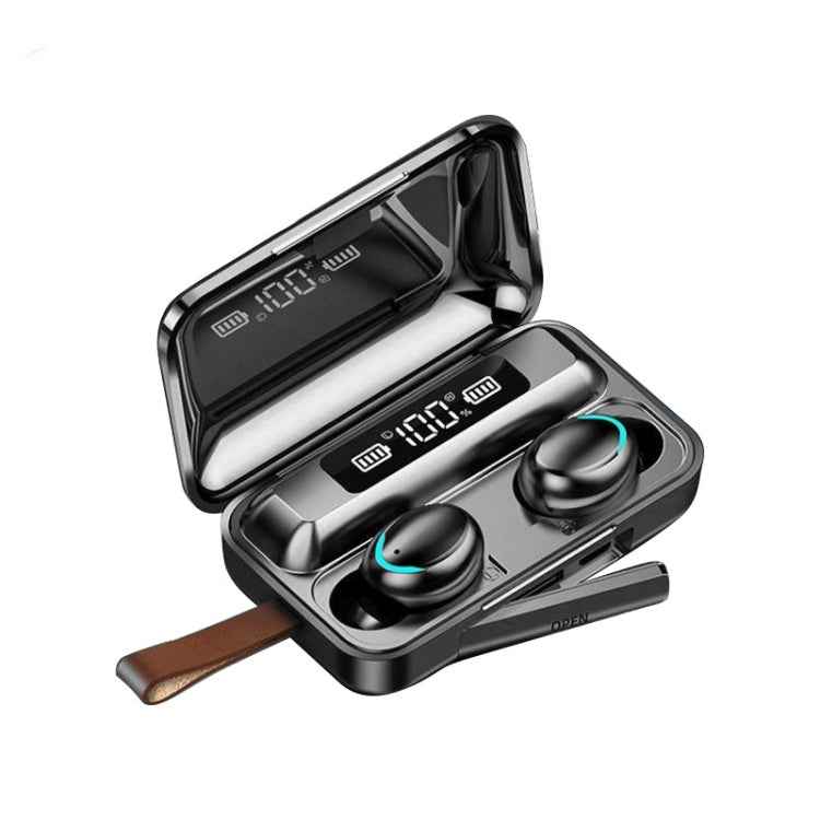 F9-5C Jerry Solution Touch Bluetooth Earphone with Magnetic Charging Box, Support Three-screen LED Power Display & Power Bank & Call & Siri & Hand Strap