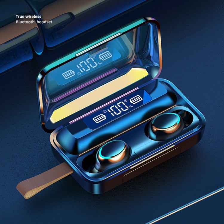 F9-5C Jerry Solution Touch Bluetooth Earphone with Magnetic Charging Box, Support Three-screen LED Power Display & Power Bank & Call & Siri & Hand Strap