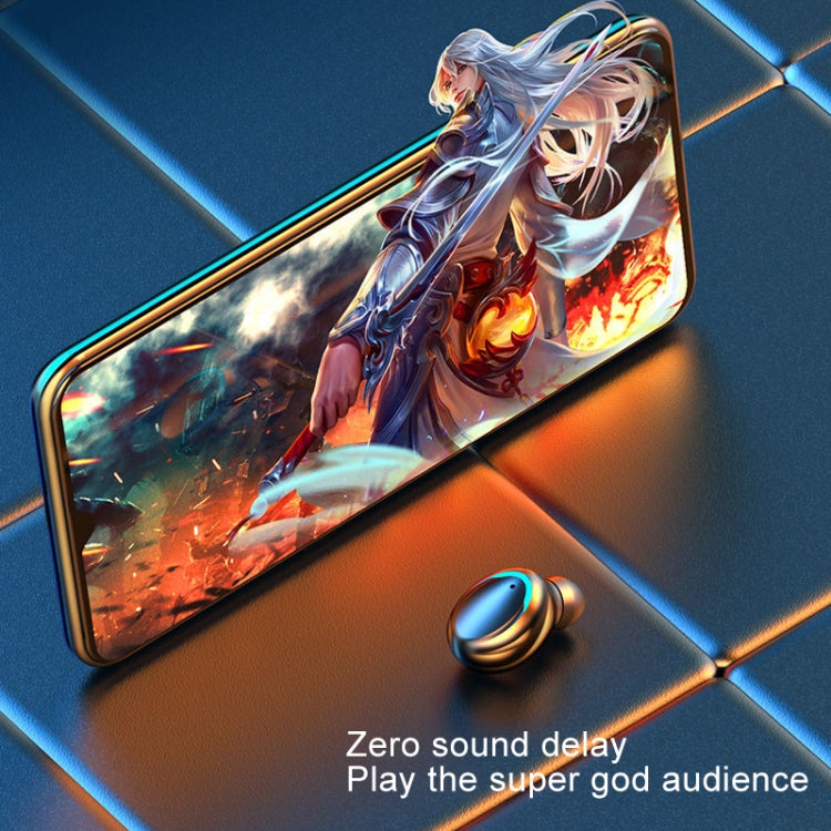 F9-5C Three-screen Digital Display Noise Reduction Bluetooth Earphone with Hand Strap, F9-5C Three Digital Display Black, F9-5C Three Digital Display White