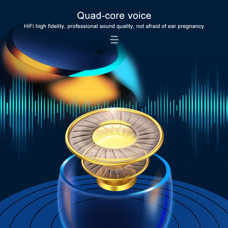 F9-5C Three-screen Digital Display Noise Reduction Bluetooth Earphone with Hand Strap, F9-5C Three Digital Display Black, F9-5C Three Digital Display White