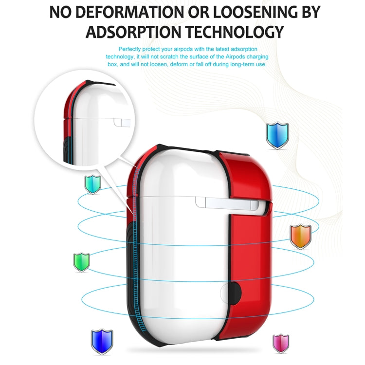 Varnished PC Bluetooth Earphones Case Anti-lost Storage Bag for Apple AirPods 1/2