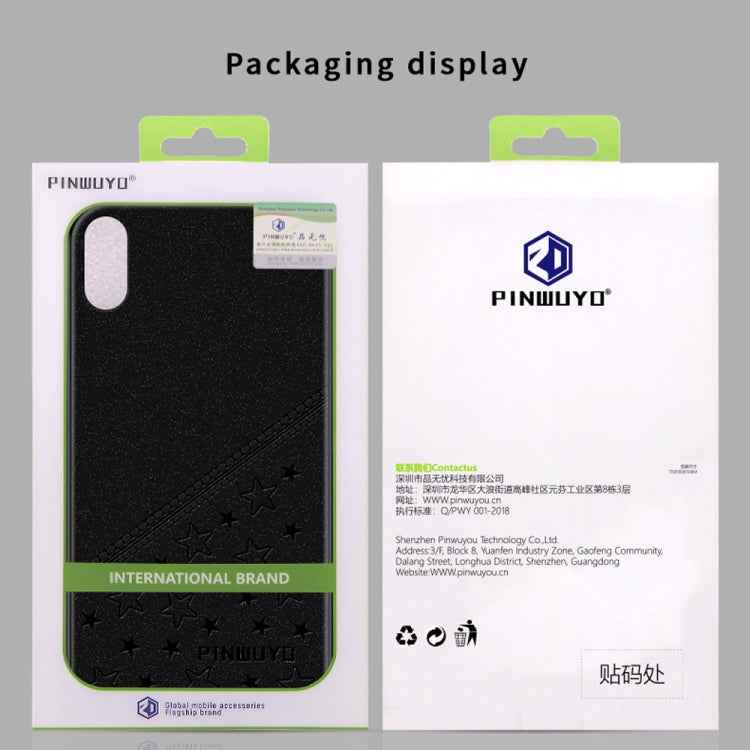 For iPhone X / XS PINWUYO Full Coverage Waterproof Shockproof PC+TPU+PU Case